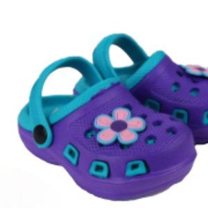 Coastal kick toddler two tone Purple Turquo Crogs Size 9  Baby Infant